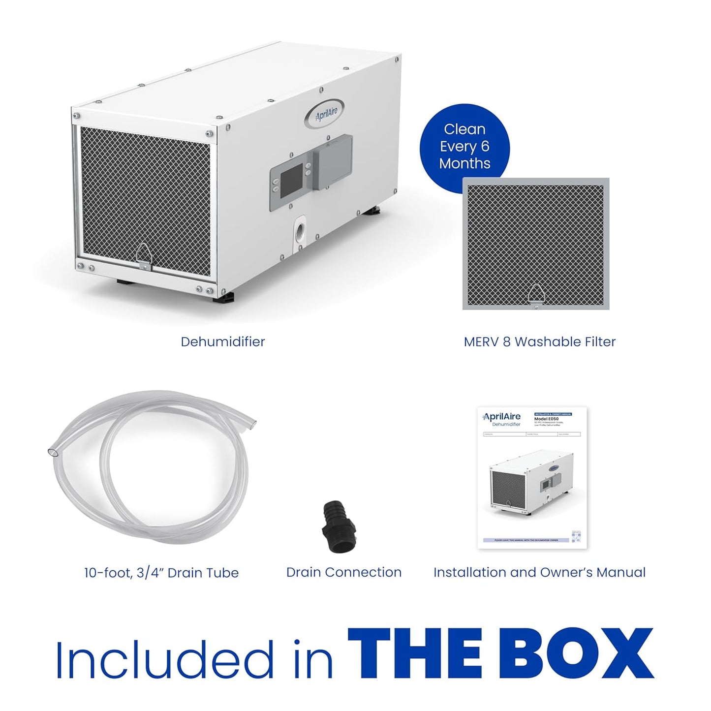 Aprilaire E050 - Basement and Crawl Space Pro Dehumidifier, 50 Pints