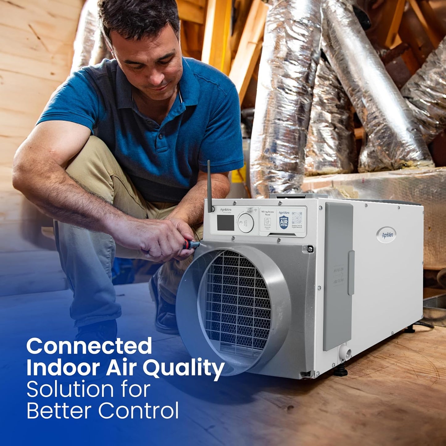 Aprilaire E100W - Wi-Fi Enabled Whole House Dehumidifier, 100 Pints