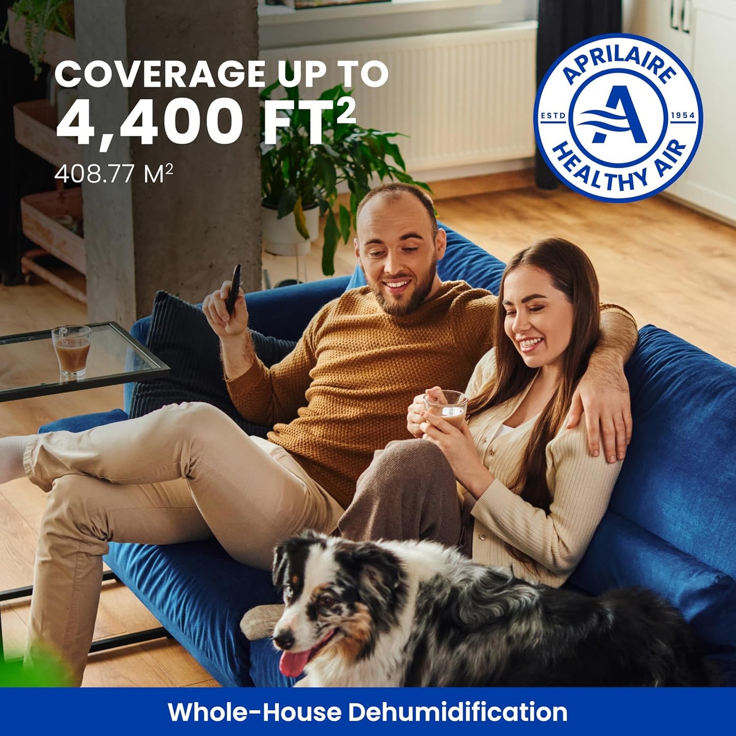 Aprilaire E080W - Wi-Fi Enabled Whole House Dehumidifier, 80 Pints