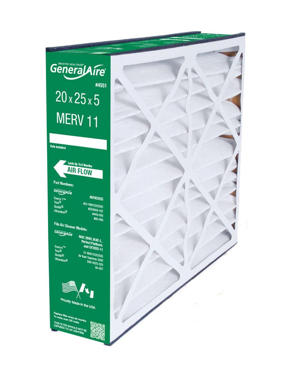 GeneralAire 6FM2025 - 20" x 25" x 5 " Filter Media for MAC 2000, 3000, MAC-L, and Perfect Platform, MERV 11