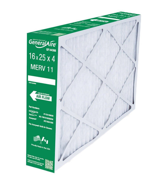 GeneralAire 11-GA100A29 - 16" x 25" x 4" Replacement Filter for Honeywell FC100A1029, MERV 11