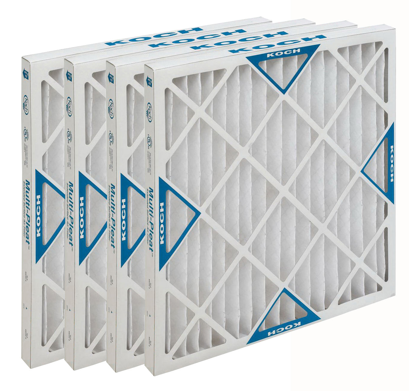 Koch P8S1-130-214 - 13" x 21.5" x 1" Multi-Pleat XL8 Air Filter, MERV 8