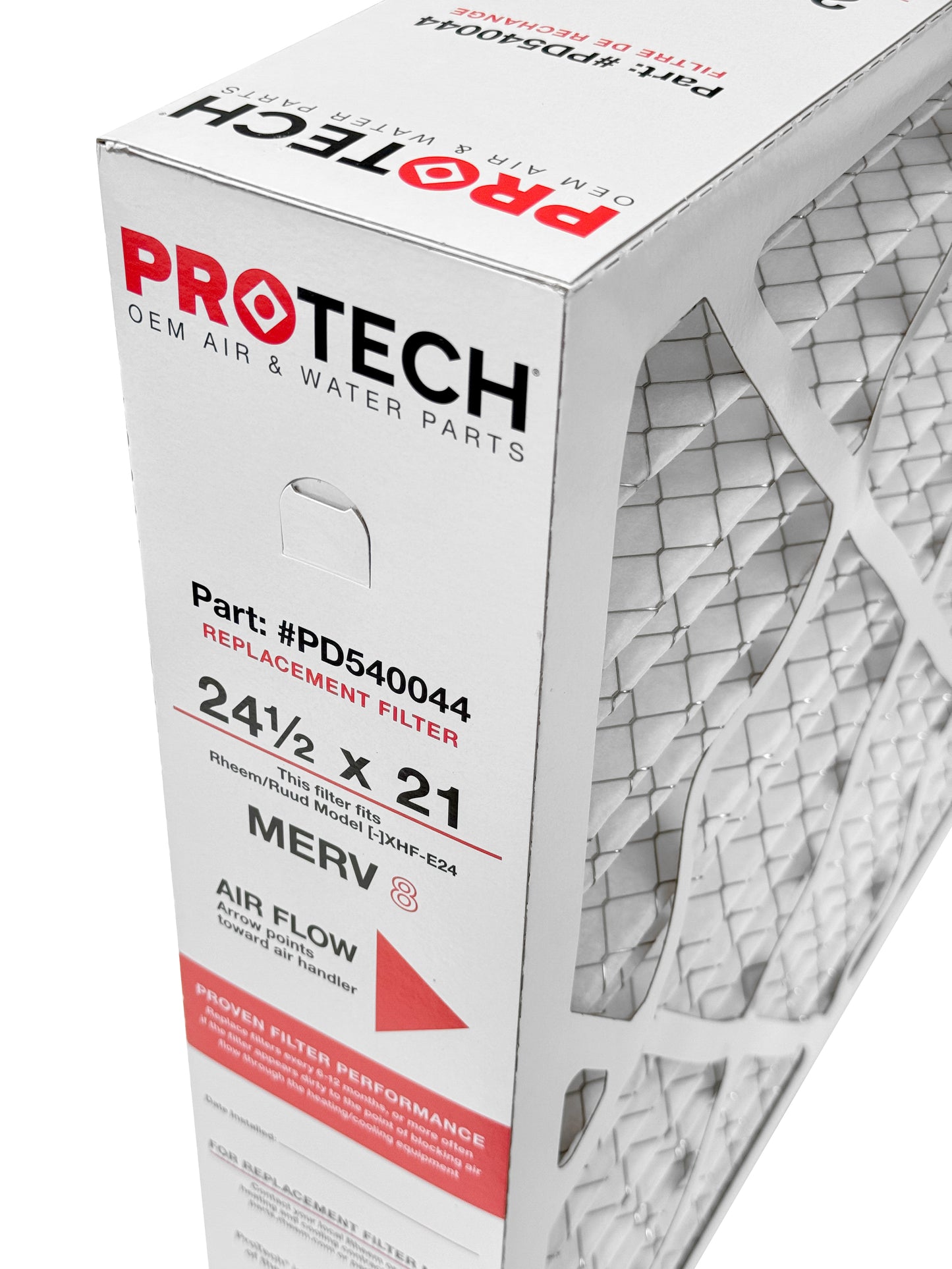 Rheem PD540044 - 21" x 24.5" x 5" Exact-Fit Filter for Air Cleaner AXHF-E24AM, MERV 8