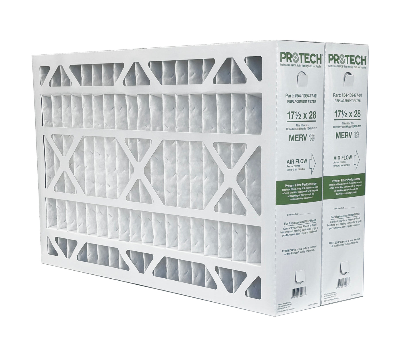 Rheem 54-109477-01 - 17.5" x 28" x 5" Exact-Fit Filter for Air Cleaner XGF-E17M13, MERV 13