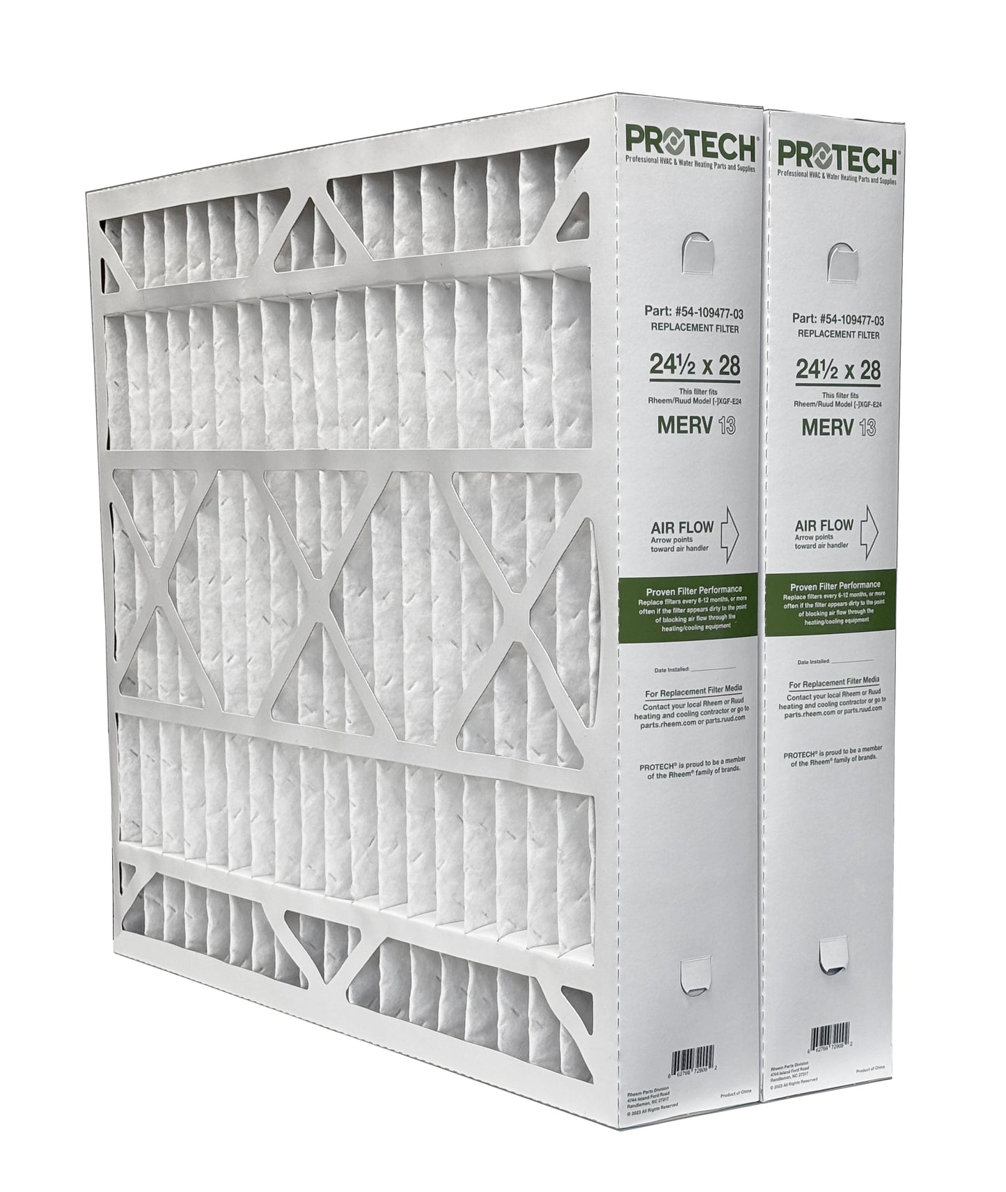 Rheem 54-109477-03 - 24.5" x 28" x 5" Exact-Fit Filter for Air Cleaner XGF-E24M13, MERV 13