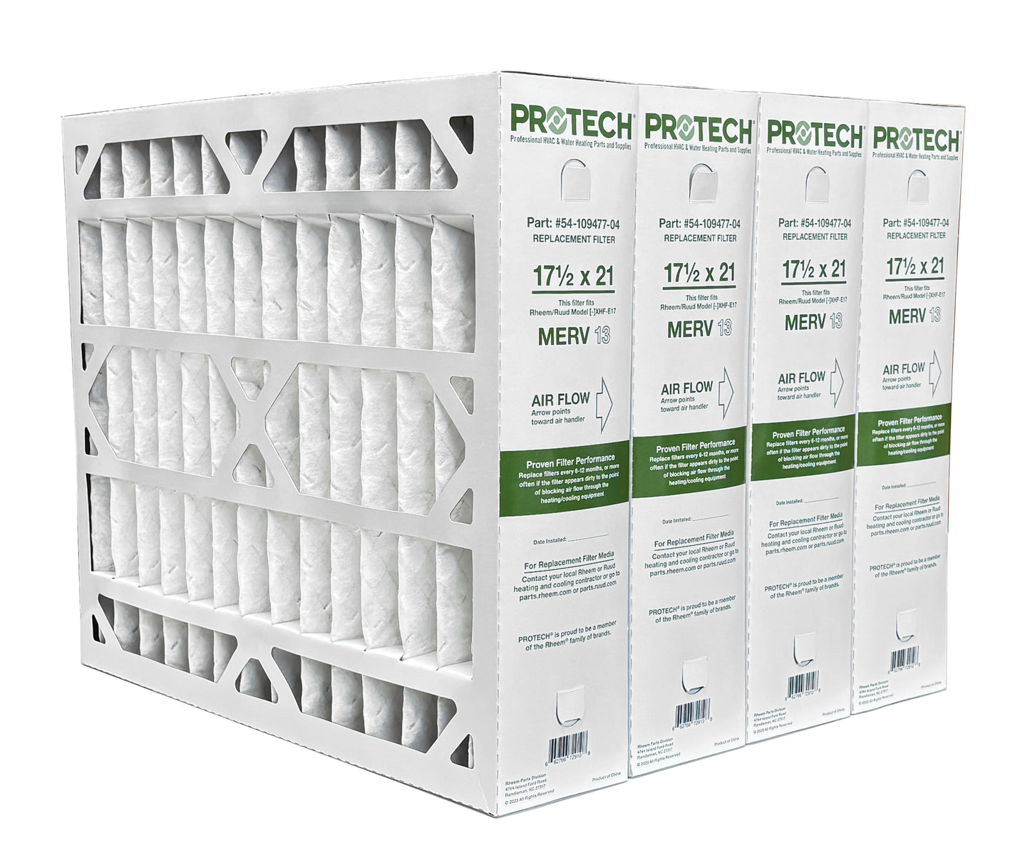 Rheem 54-109477-04 - 17.5" x 21" x 5" Exact-Fit Filter for Air Cleaner XHF-E17M13, MERV 13