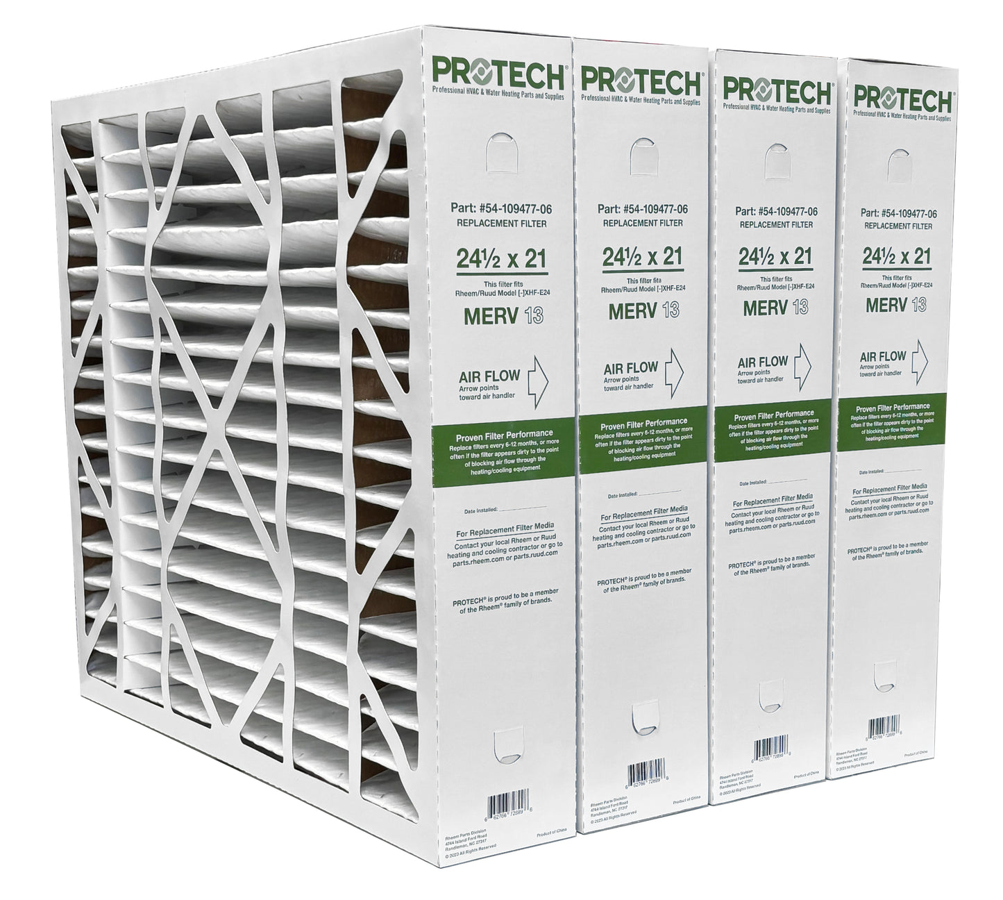 Rheem 54-109477-06 - 21" x 24.50" x 5" Exact-Fit Filter for Air Cleaner XHF-E24M13, MERV 13