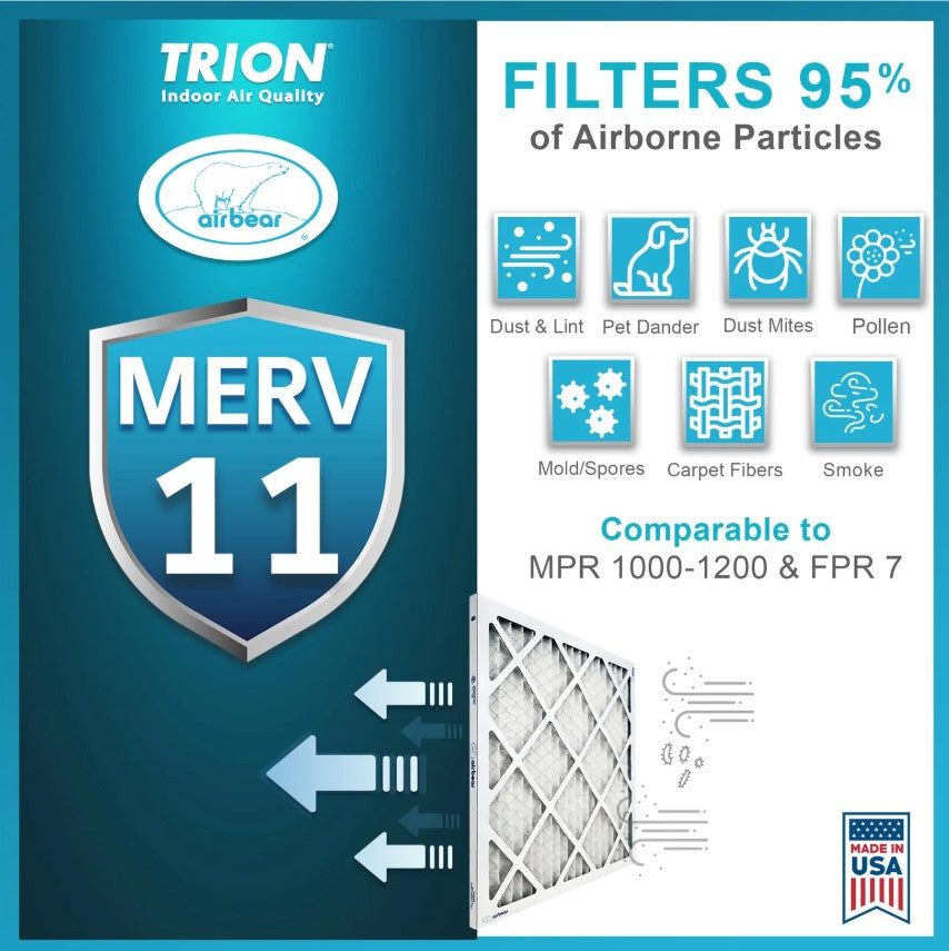Trion Air Bear 259112-105 - 16"x25"x5" MERV 11 Pleated Air Filter
