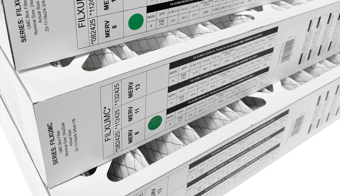 Carrier & Bryant FILXUMC082425 - 24" x 25" x 4" Pleated Air Filter, MERV 8 replaces old part # FILXXCAR0024