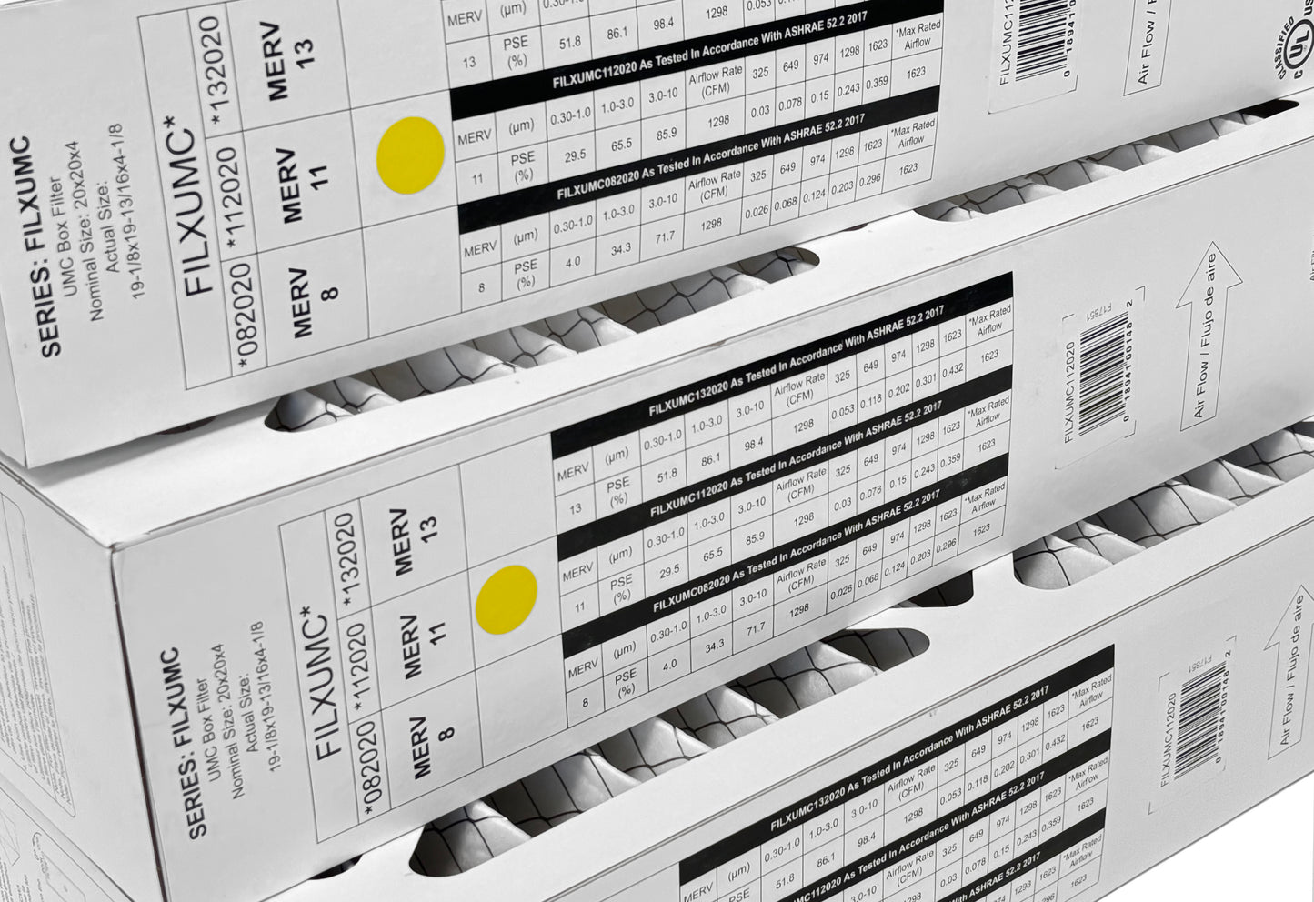 Carrier & Bryant FILXUMC112020 - 20" x 20" x 4" Pleated Air Filter, MERV 11 replaces old part # FILXXFNC0121