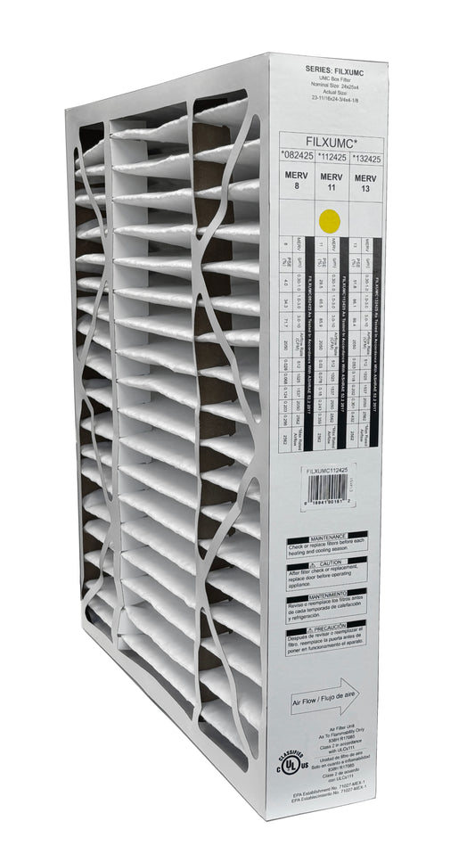 Carrier & Bryant FILXUMC112425 - 24" x 25" x 4" Pleated Air Filter, MERV 11 replaces old part # FILXXCAR0124
