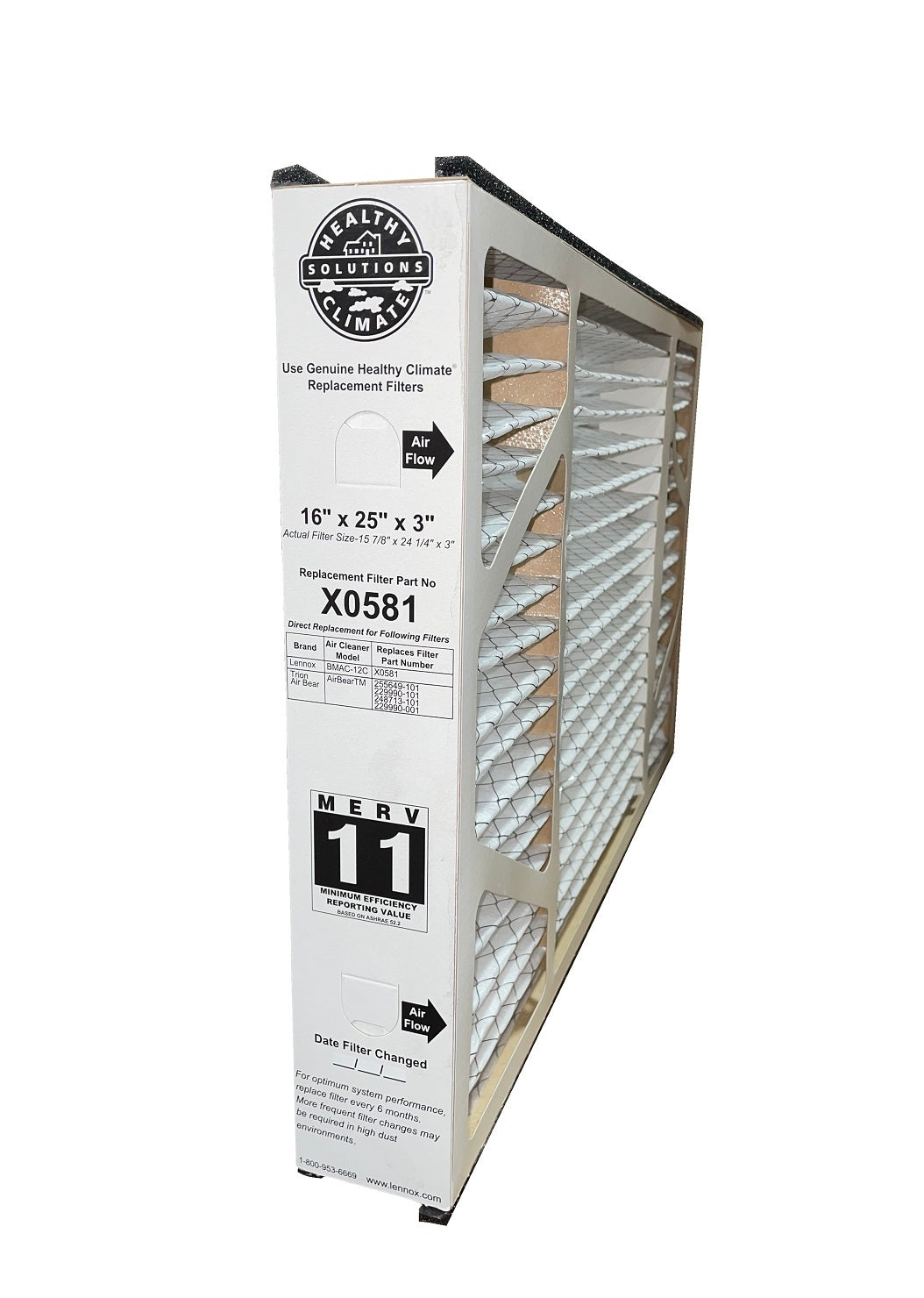 lowest-price-lennox-x0581-bmac-16-x-25-x-3-furnace-filter