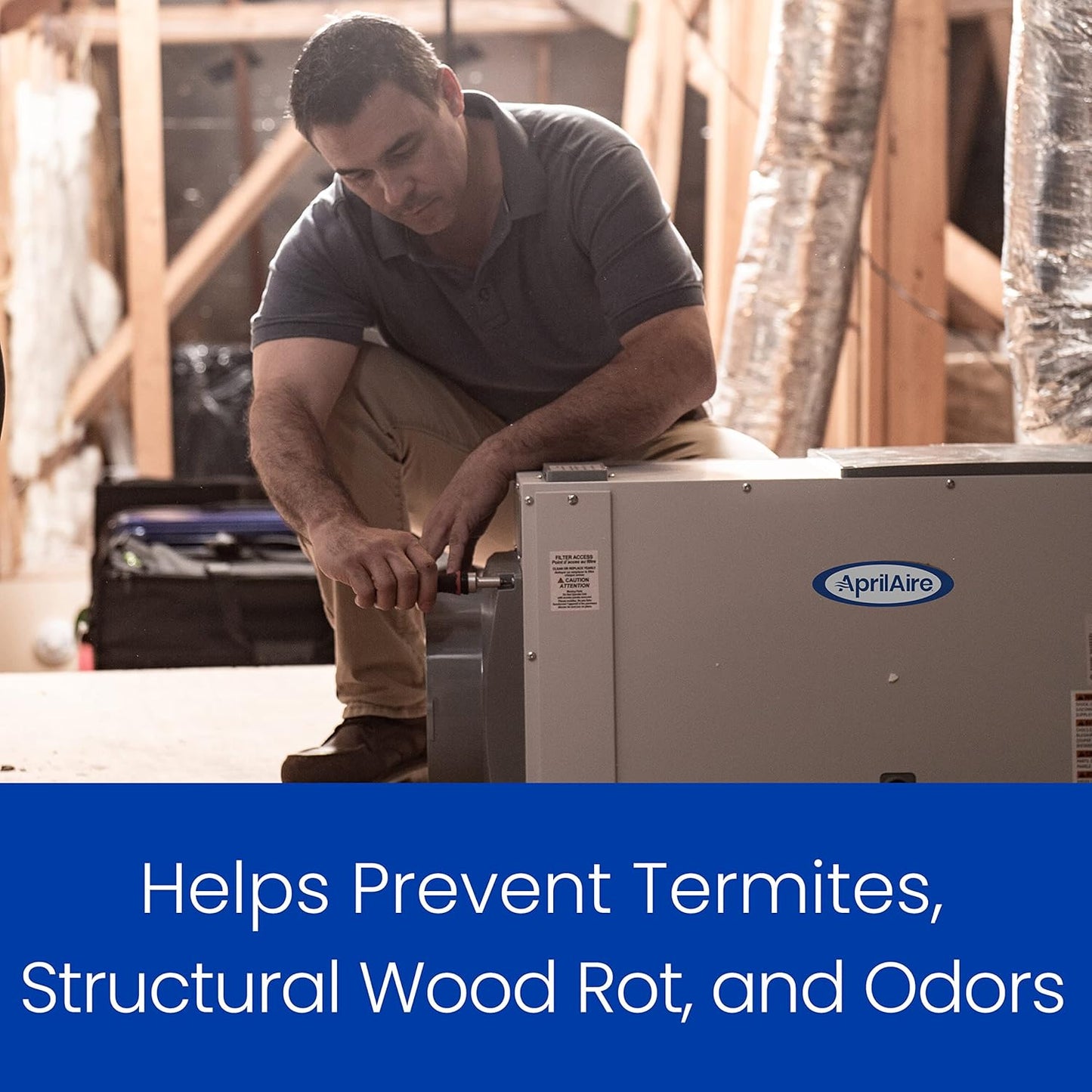 Aprilaire E050 - Basement and Crawl Space Pro Dehumidifier, 50 Pints