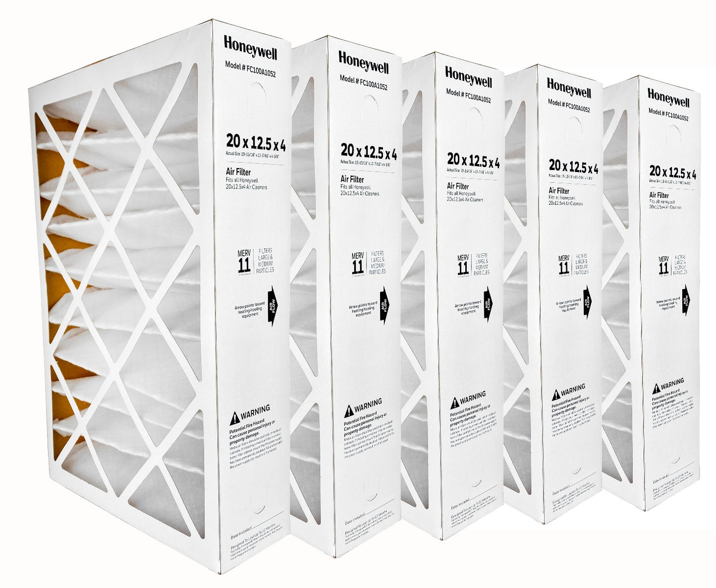 Honeywell FC100A1052 - 20" x 12.5" x 4" MERV 11 Pleated Air Filter