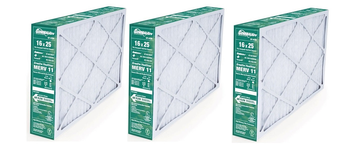 GeneralAire 11-GA100A29 - 16" x 25" x 4" Replacement Filter for Honeywell FC100A1029, MERV 11