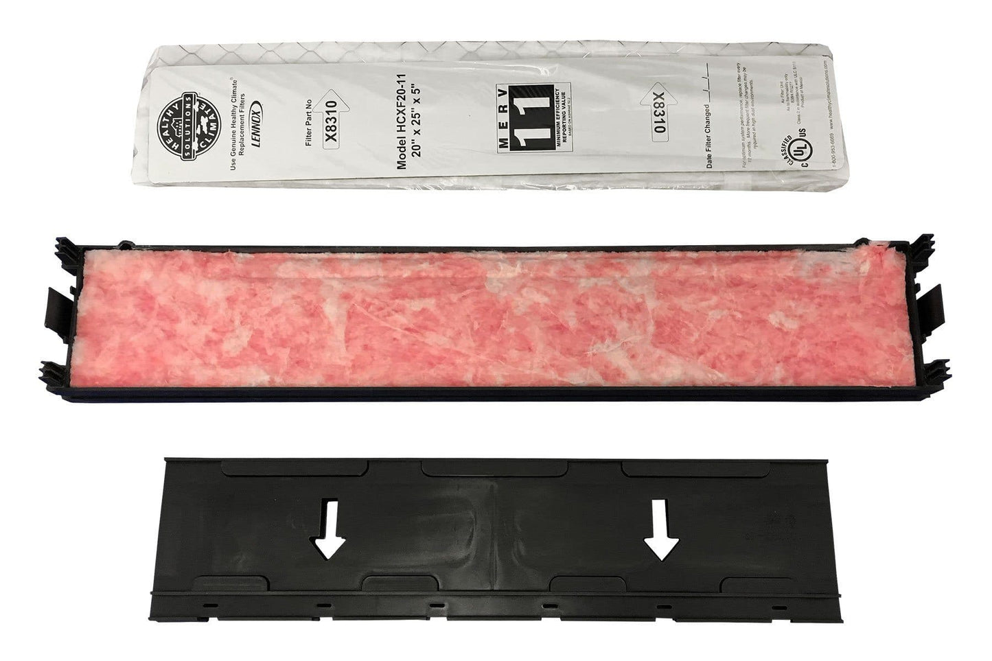 Lennox X8304 HCXF20-11 Kit 20" x 25" x 5" MERV 11 - Healthy Climate Expandable Filter - Includes Filter AND Frame