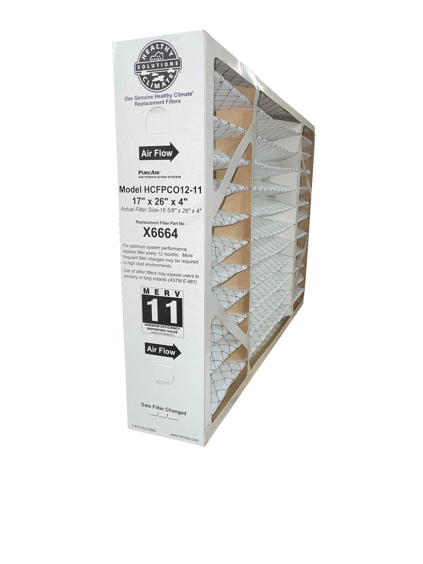 Lennox X6664 PCO-12C | 17" x 26" x 4" PureAir Replacement Filter