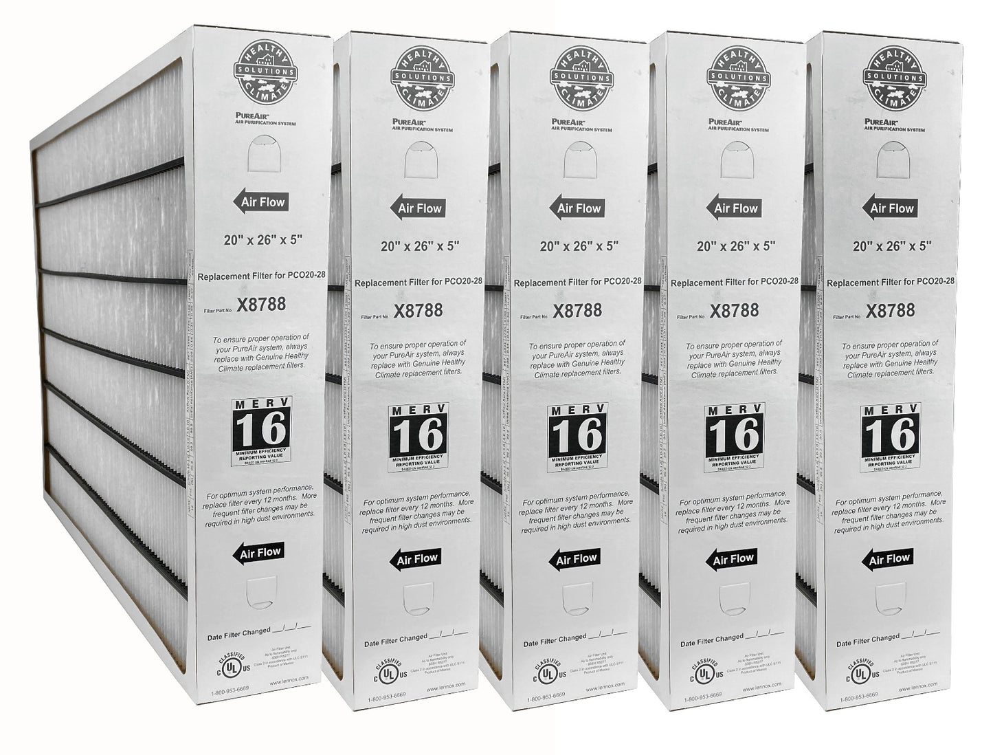 Lennox X8788 PCO20-28 | 20" x 26" x 5" MERV 16 PureAir Filter