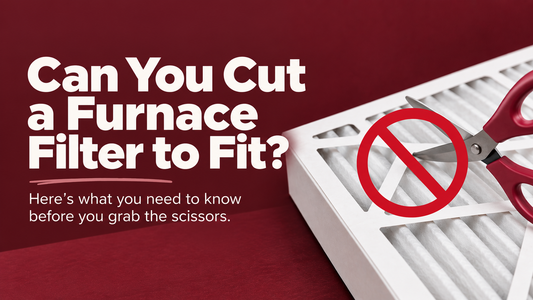 Can you cut a furnace filter to fit with scissors and a no-cut symbol over a pleated furnace filter