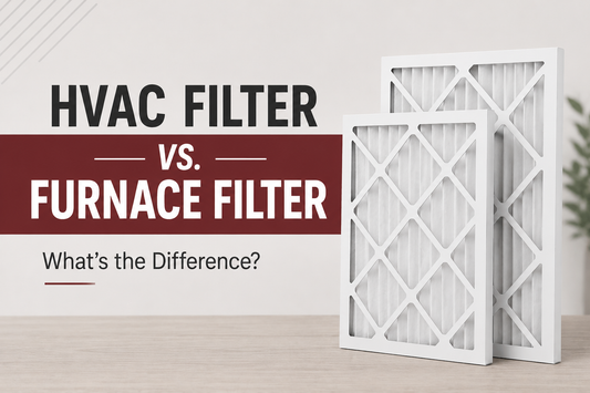 Two filters in a white background with text What Is the Difference Between an HVAC Filter and a Furnace Filter