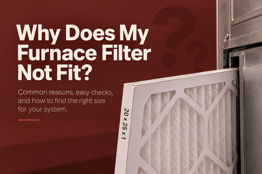 Furnace filter that does not fit properly in an HVAC filter slot
