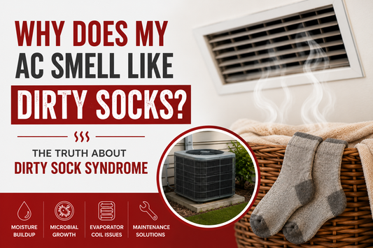 Air conditioner vent with a musty odor illustrating Dirty Sock Syndrome and the common causes of dirty sock smells from an HVAC system.