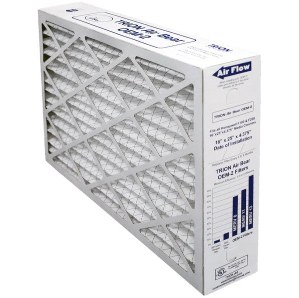 TRION 272649-11-205 OEM-2 Air Filter 16x25x4 (2-Pack, MERV 11) Replacement Filter for Honeywell FC100A1029 / FC200E1029, Actual Size 15.8” x 24.75” x 4.375”