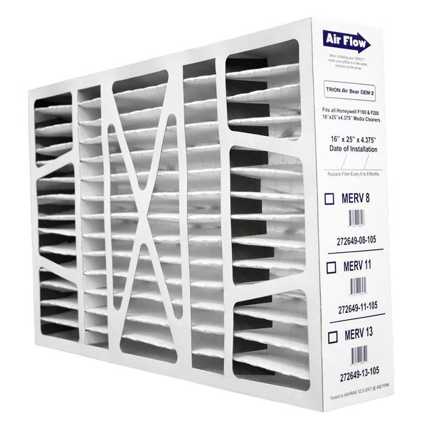 TRION 272649-11-205 OEM-2 Air Filter 16x25x4 (2-Pack, MERV 11) Replacement Filter for Honeywell FC100A1029 / FC200E1029, Actual Size 15.8” x 24.75” x 4.375”