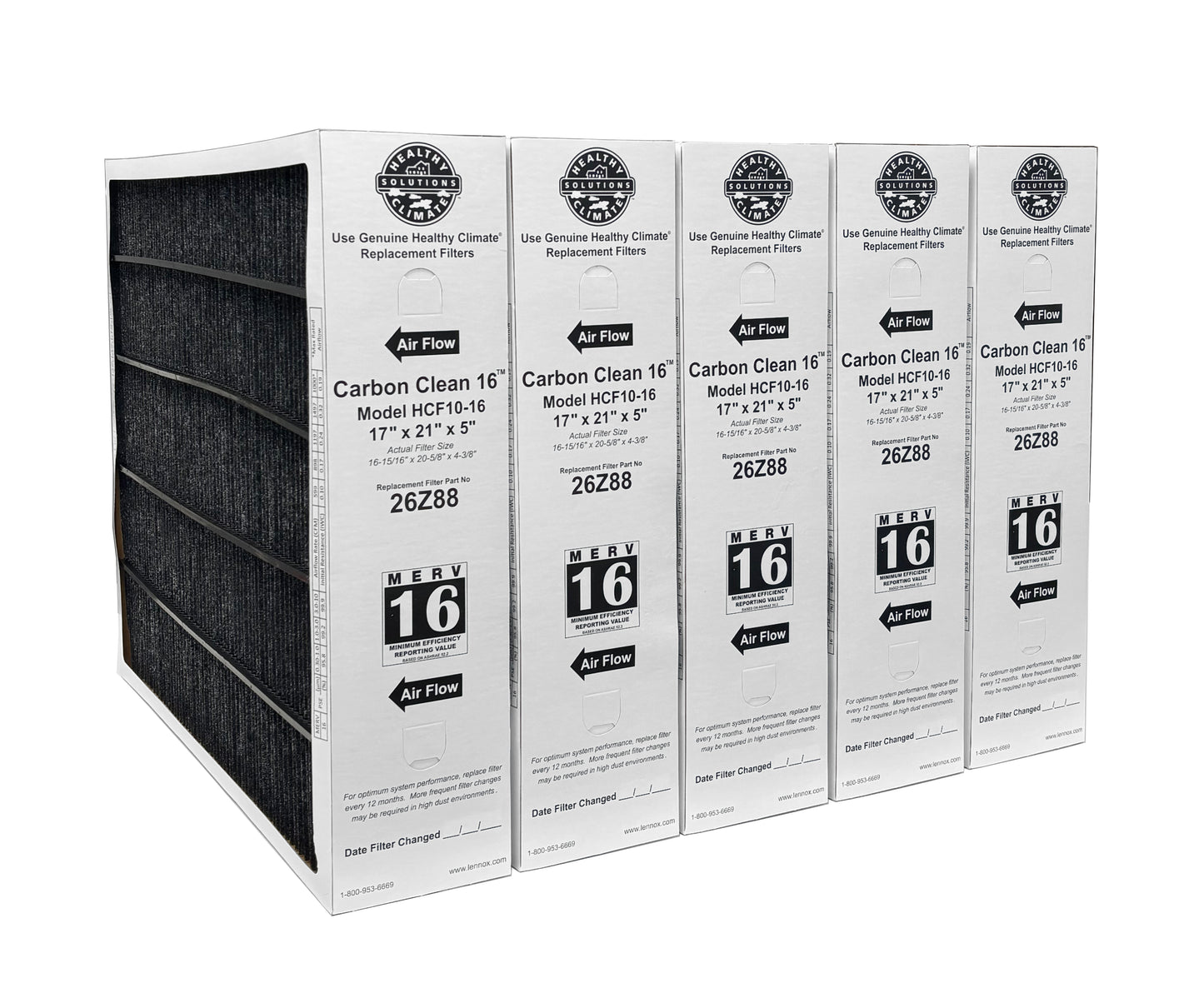 Lennox 26Z88 - 17" x 21" x 5" Health Climate Carbon Clean HCF10-16 Air Filter, MERV 16