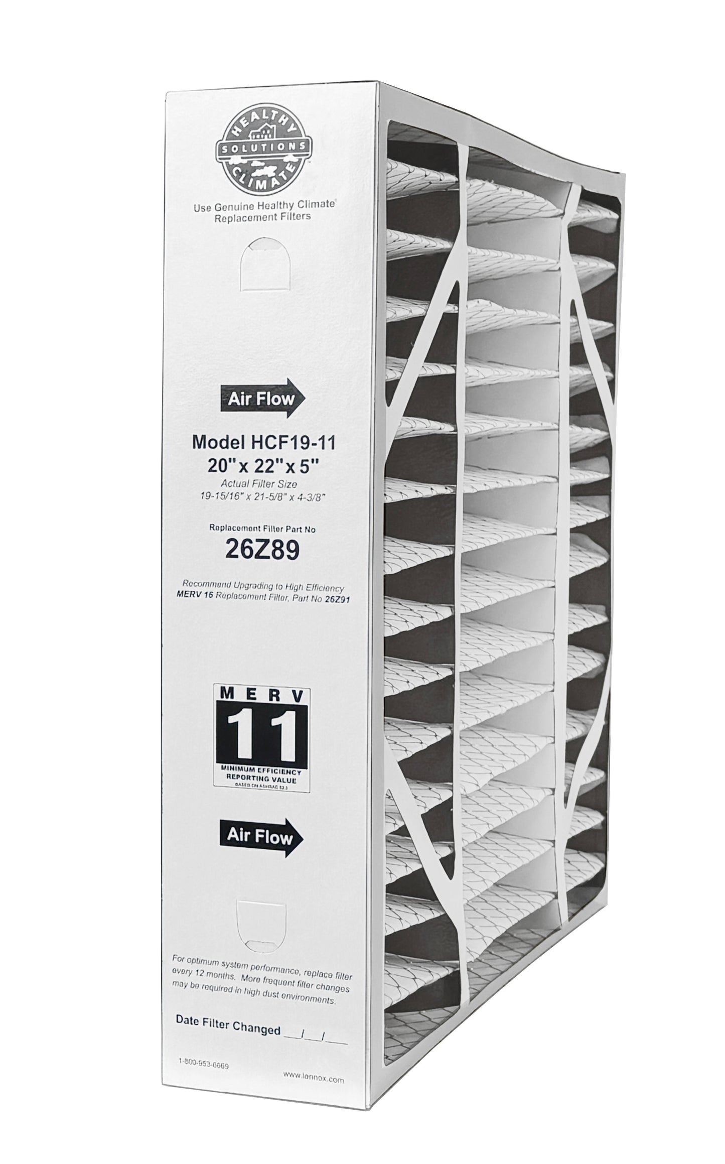 Lennox 26Z89 - 20" x 22" x 5" Healthy Climate HCF19-11 Air Filter, MERV 11