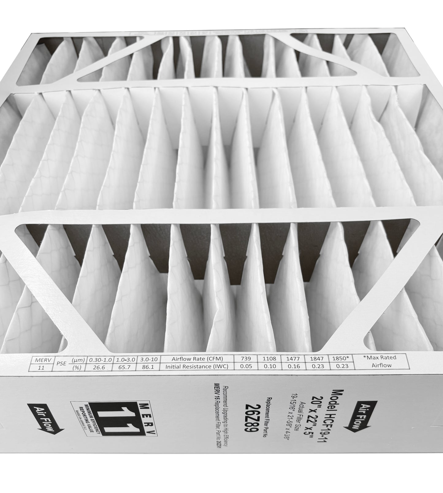 Lennox 26Z89 - 20" x 22" x 5" Healthy Climate HCF19-11 Air Filter, MERV 11