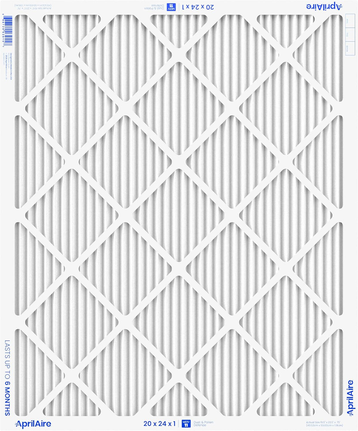 AprilAire A20241 1-Inch Media 20" x 24" x 1" MERV 11