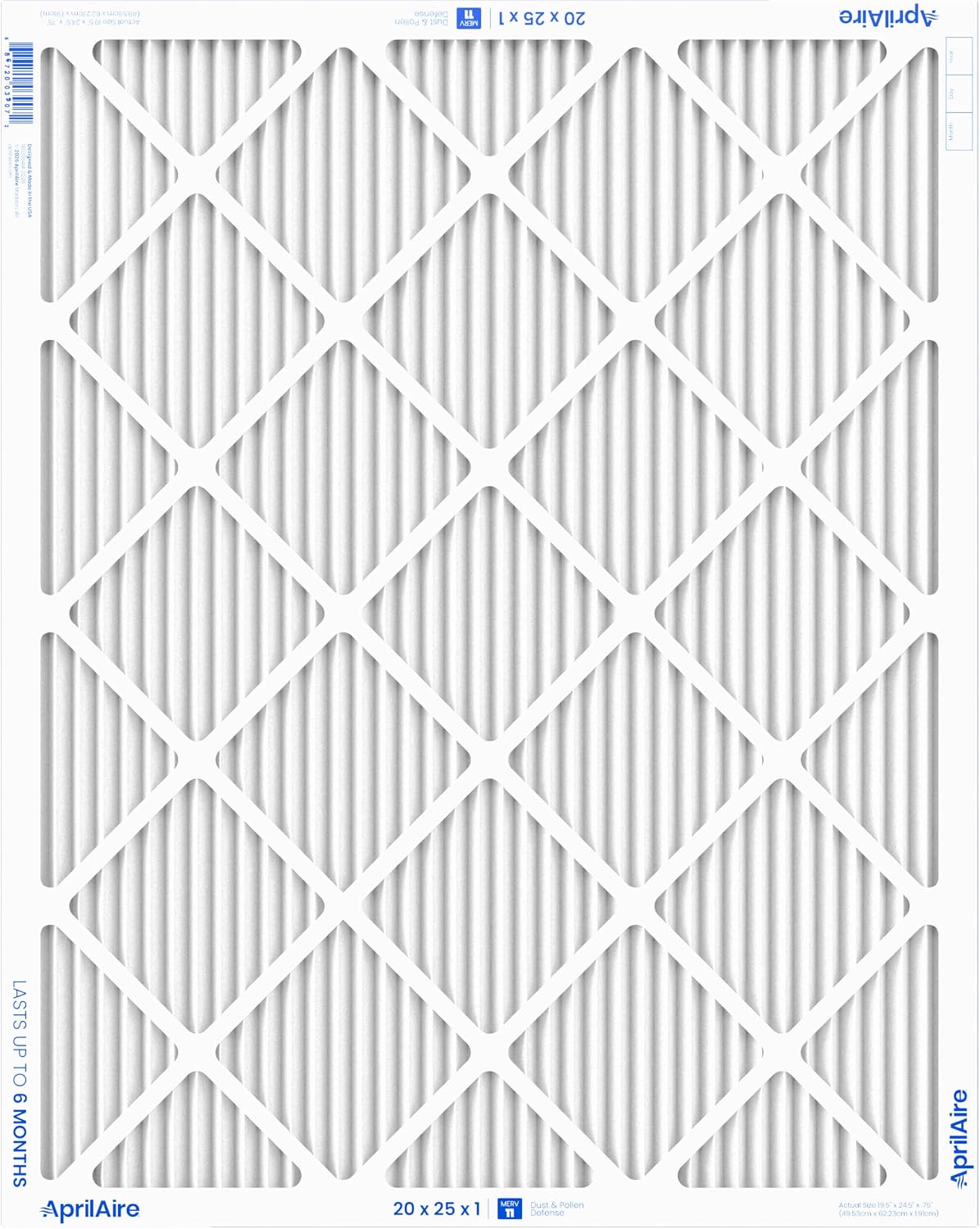 AprilAire A20251 1-Inch Media 20" x 25" x 1" MERV 11