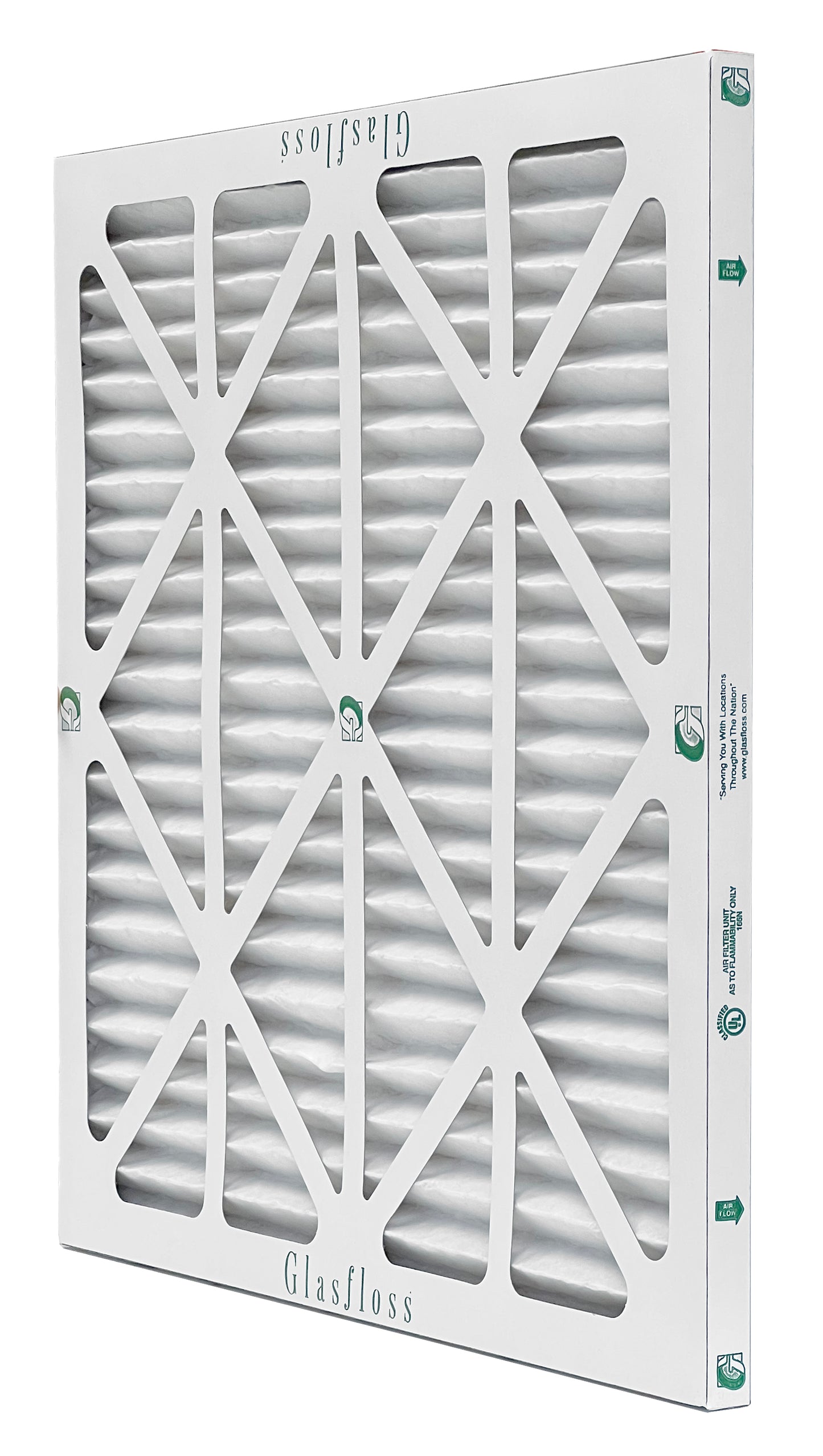 GlasFloss ZLP20201 - 20" x 20" x 1" Z-Line Pleated Air Filter, MERV 10