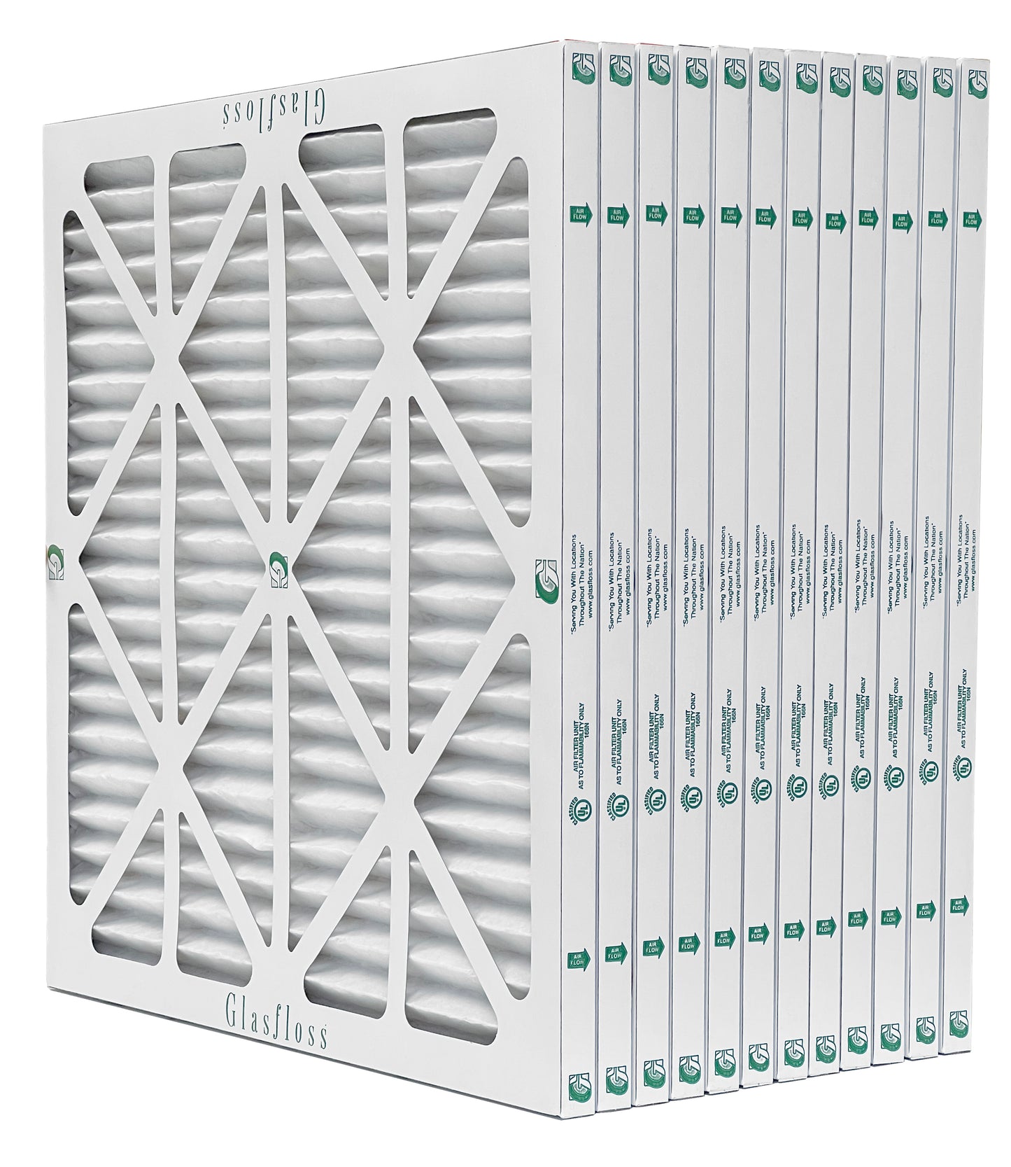 GlasFloss ZLP20201 - 20" x 20" x 1" Z-Line Pleated Air Filter, MERV 10