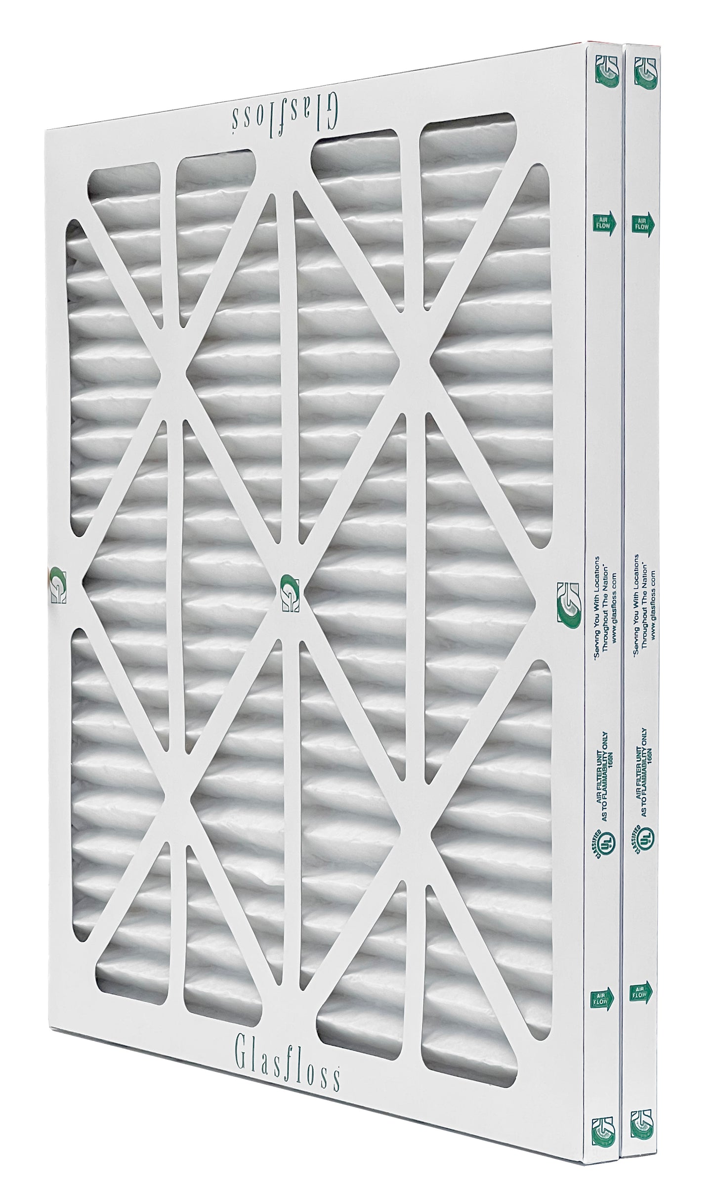 GlasFloss ZLP20201 - 20" x 20" x 1" Z-Line Pleated Air Filter, MERV 10