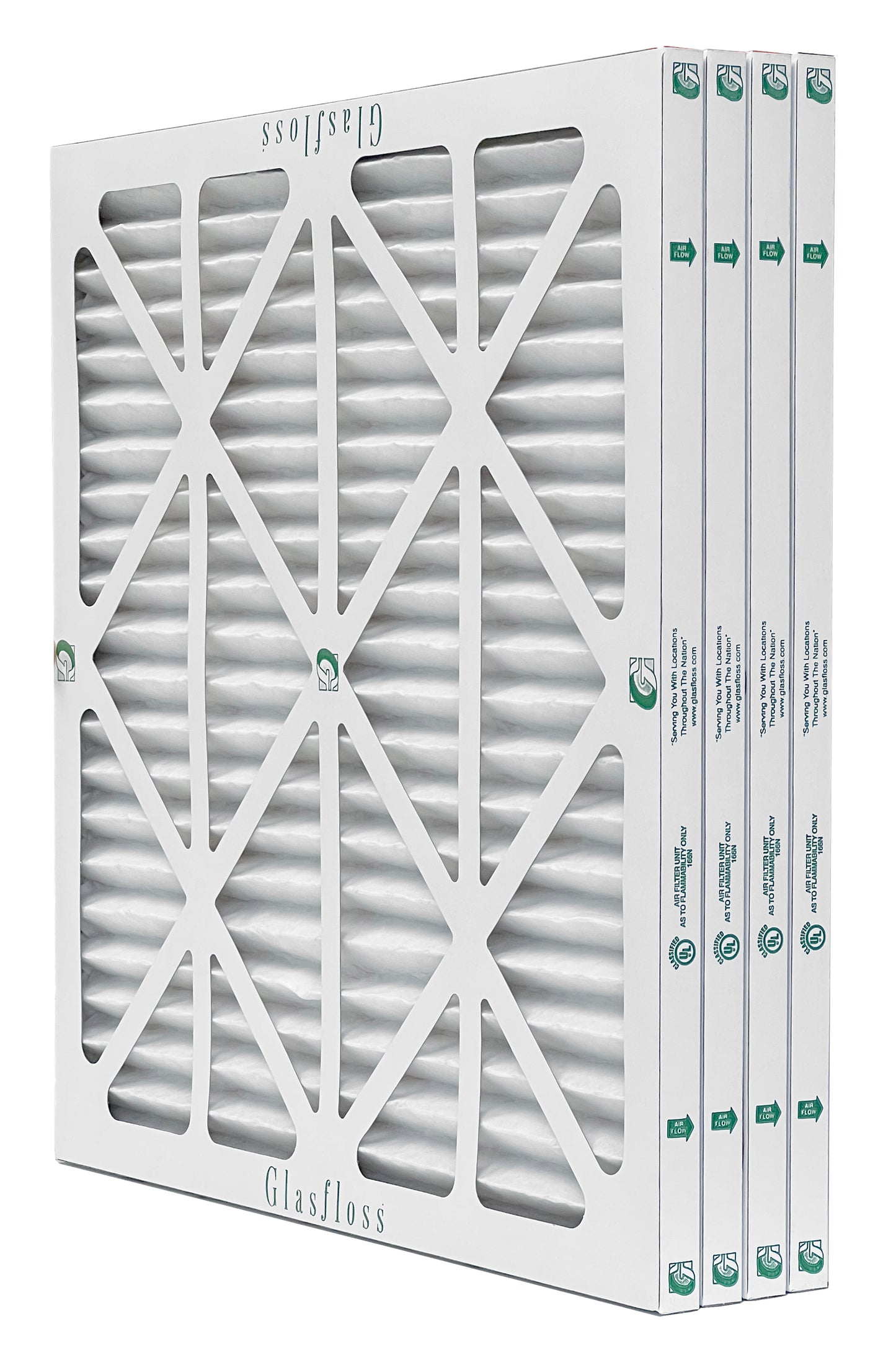 GlasFloss ZLP20201 - 20" x 20" x 1" Z-Line Pleated Air Filter, MERV 10