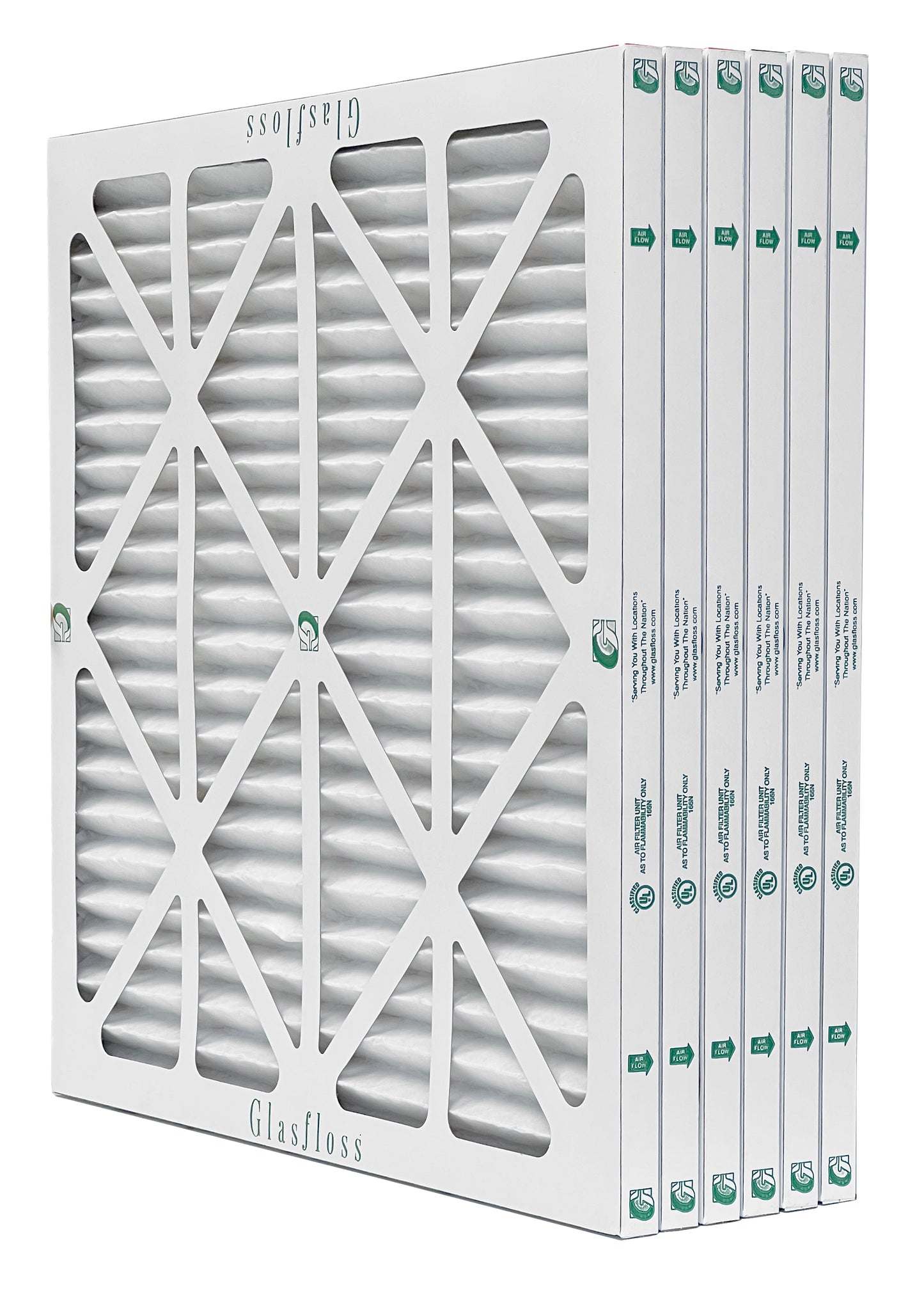 GlasFloss ZLP20201 - 20" x 20" x 1" Z-Line Pleated Air Filter, MERV 10