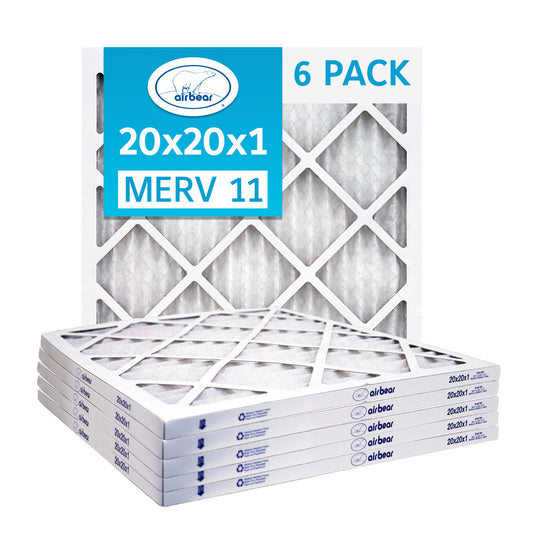 Trion Air Bear T11-20201-6P - 20" x 20" x 1" Pleated Air Filter (6-Pack), MERV 11