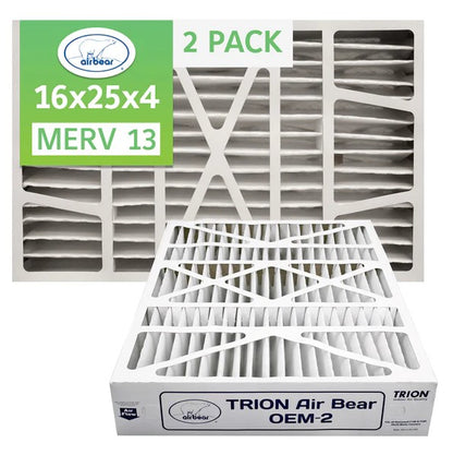 TRION 272649-13-205 OEM-2 Air Filter 16x25x4 (2-Pack, MERV 13) Replacement Filter for Honeywell FC100A1029 / FC200E1029, Actual Size 15.8” x 24.75” x 4.375”