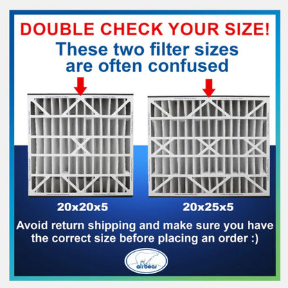 Trion Air Bear 255649-102 - Pleated Air Filter 20"x25"x5" MERV 8