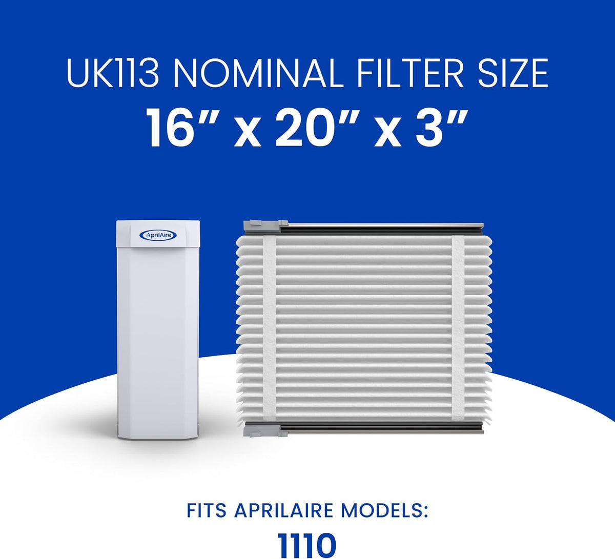 AprilAire UK113 (Replaces 113) MERV 13 TriPure Filter with Upgrade Rails