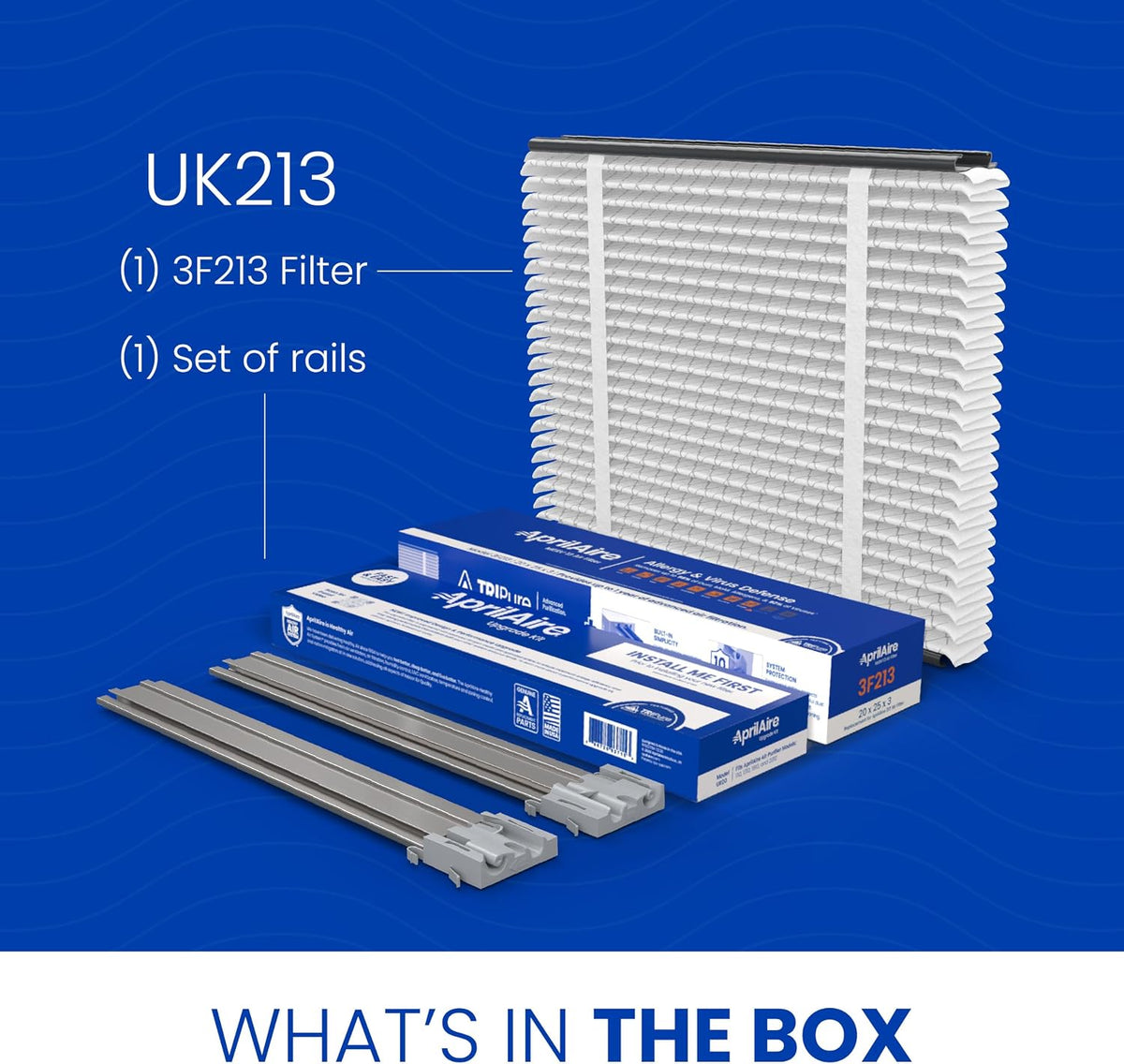 AprilAire UK213 (Replaces 213) MERV 13 TriPure Filter with Upgrade Rails