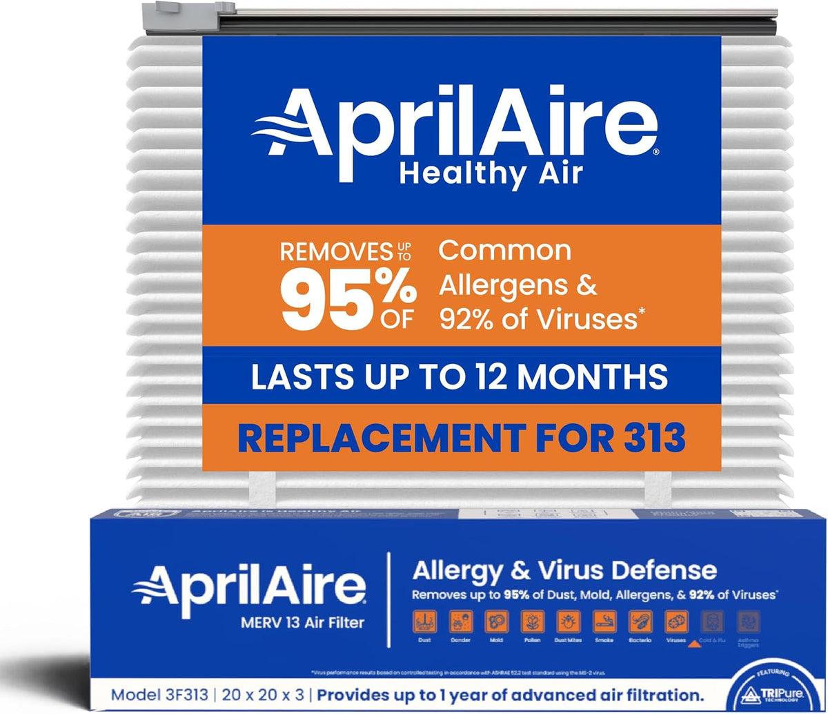 AprilAire UK313 (Replaces 313) MERV 13 TriPure Filter with Upgrade Rails