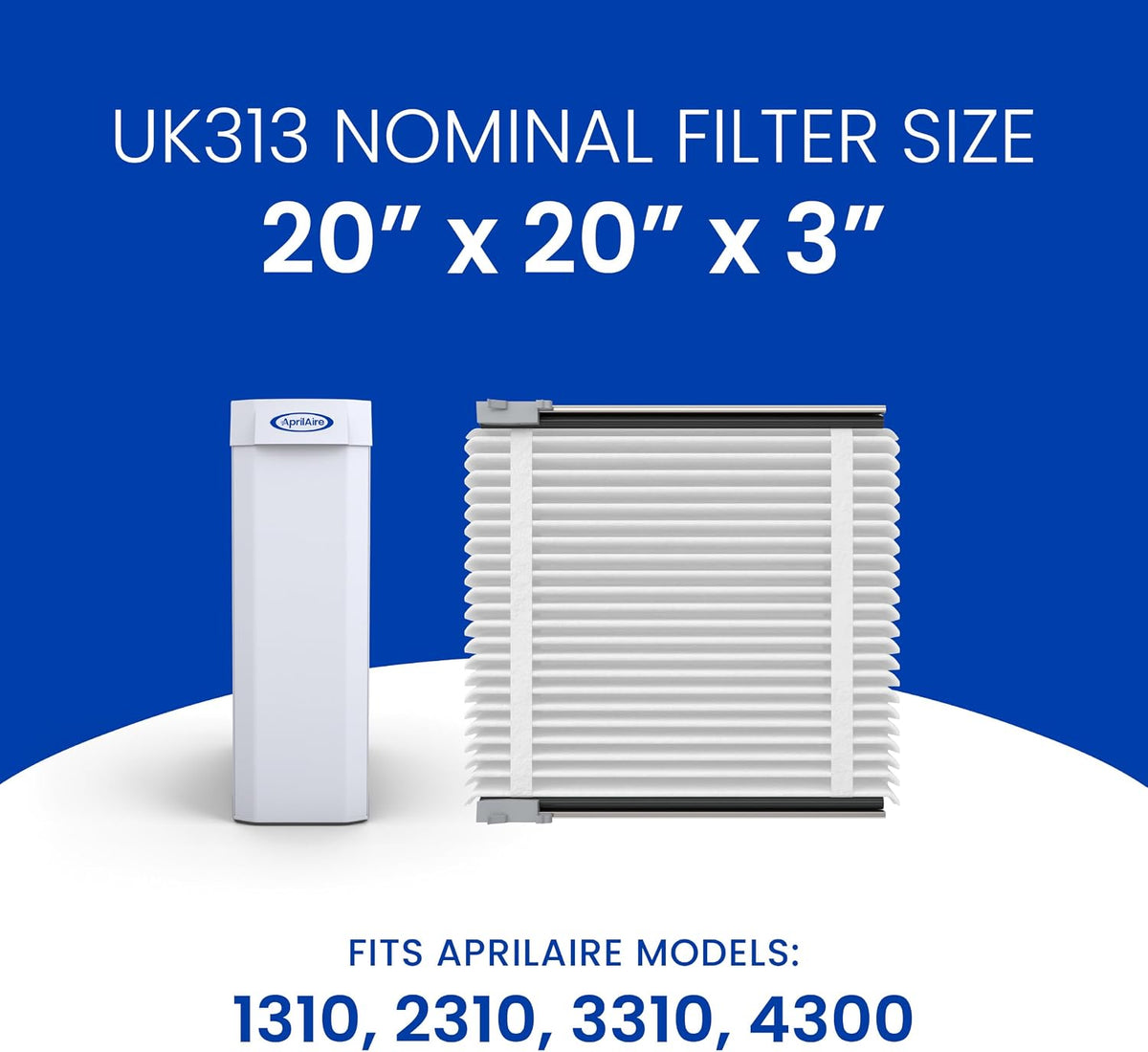 AprilAire UK313 (Replaces 313) MERV 13 TriPure Filter with Upgrade Rails