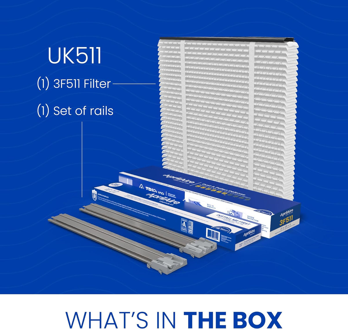 AprilAire UK511 (Replaces 510) MERV 11 TriPure Filter with Upgrade Rails
