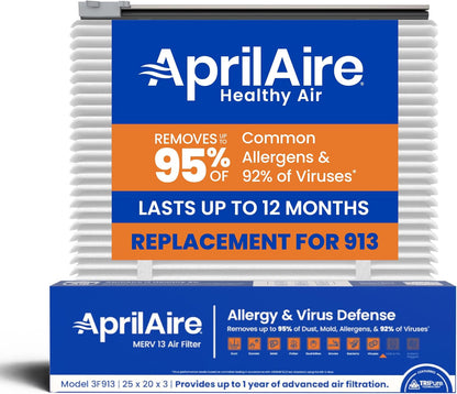 AprilAire UK913 (Replaces 913) MERV 13 TriPure Filter with Upgrade Rails