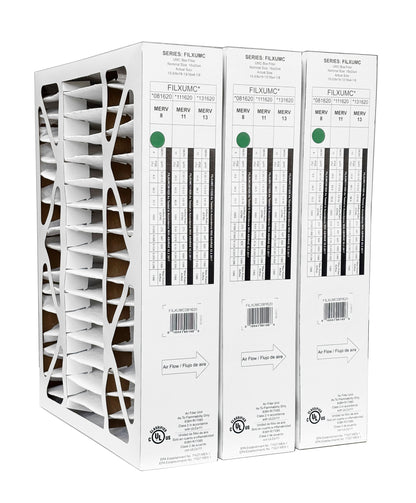 Carrier & Bryant FILXUMC081620 - 16" x 20" x 4" Pleated Air Filter, MERV 8 replaces old part # FILXXFNC0017