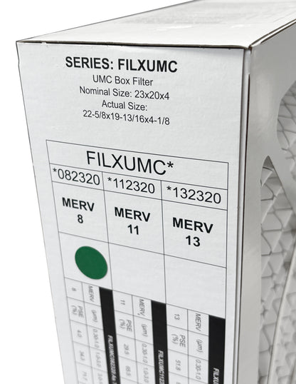 Carrier & Bryant FILXUMC082320 - 20" x 23" x 4" Pleated Air Filter, MERV 8 replaces old part # FILXXFNC0024