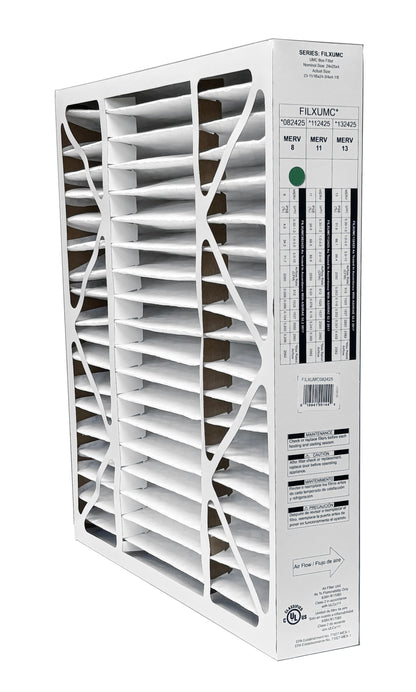 Carrier & Bryant FILXUMC082425 - 24" x 25" x 4" Pleated Air Filter, MERV 8 replaces old part # FILXXCAR0024